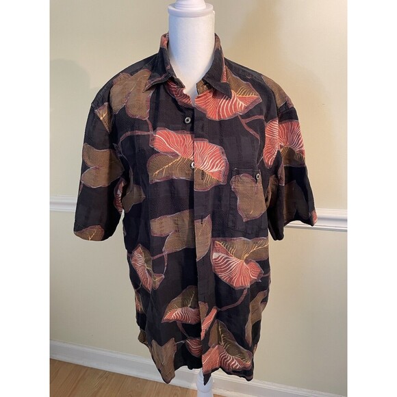 Tori Richards Men's Hawaiian Button Up Short Sleeve Shirt Made In The USA Sz M - Picture 1 of 7